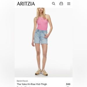 Denim Forum Mid Thigh Shorts